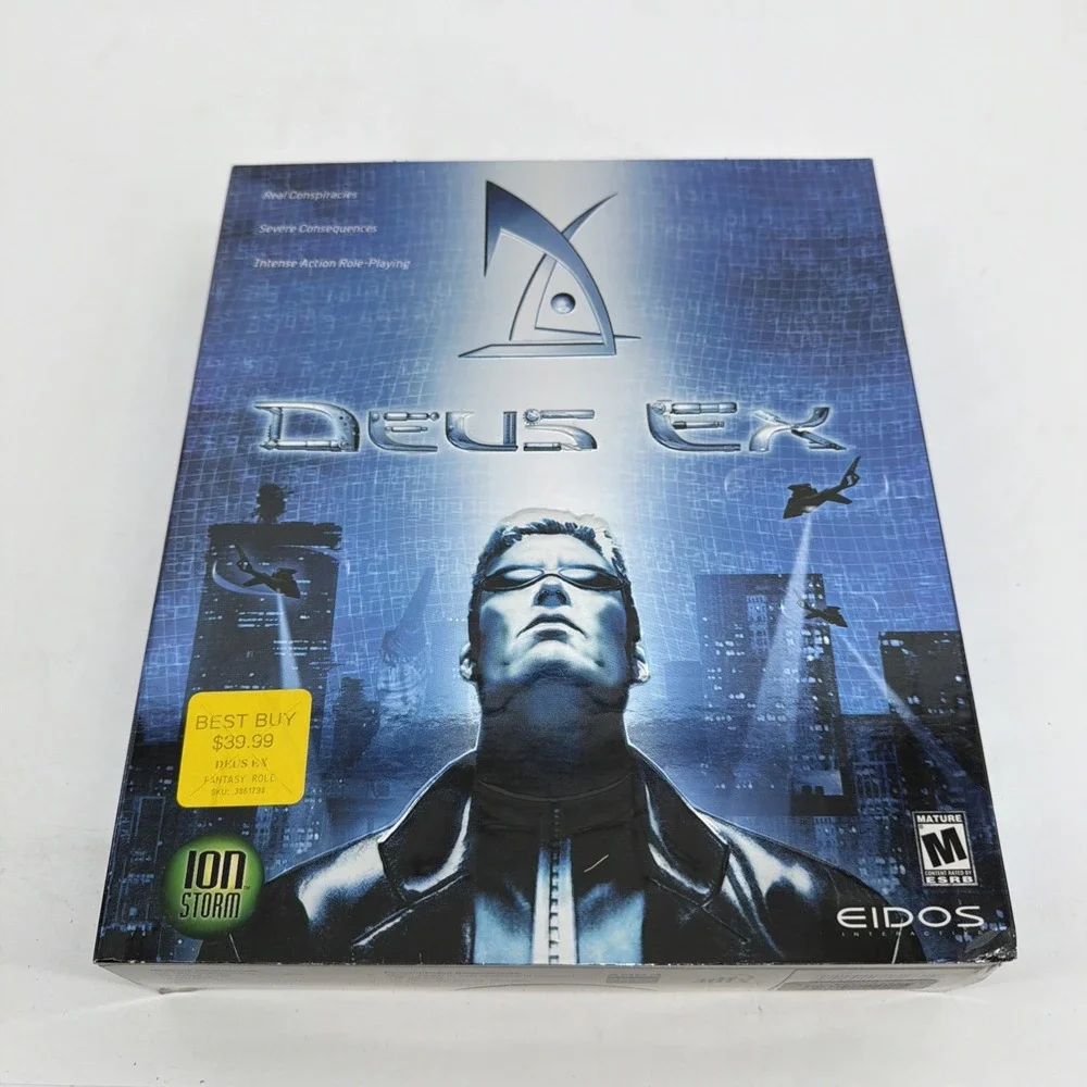 Deus Ex: Game of the Year Edition (PC, 2001) Big Box, Manual, Inserts